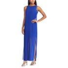 Women's Chaps Georgette Overlay Full-length Dress, Size: 8, Blue