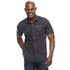 Men's Rock & Republic&reg; Button-down Shirt, Size: Large, Dark Grey