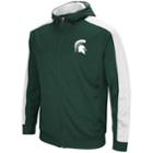 Men's Michigan State Spartans Setter Full-zip Hoodie, Size: Xl, Dark Green