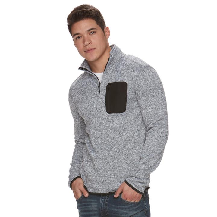 Men's Urban Pipeline&reg; Quarter-zip Fleece Sweater, Size: Small, White