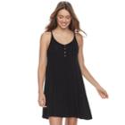 Juniors' So&reg; Henley Swing Dress, Size: Xl, Black