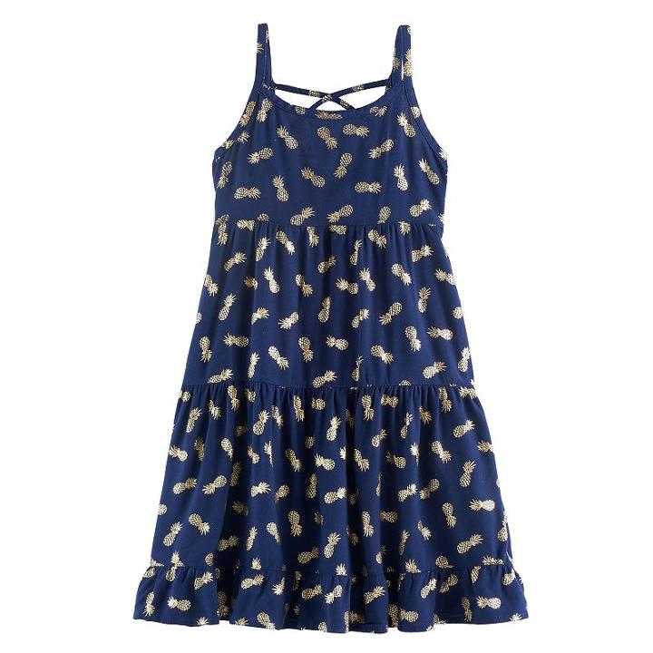 Girls 4-10 Jumping Beans&reg; Floral Tiered Dress, Girl's, Size: 8, Blue