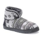 Men's Muk Luks Mark Bootie Slippers, Size: Small, Grey