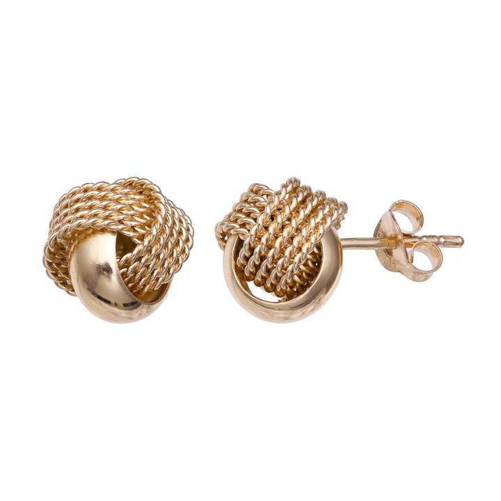 Primrose Sterling Silver Love Knot Stud Earrings, Women's, Gold