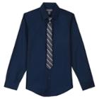 Boys 8-20 Van Heusen Iridescent Shirt & Tie Set, Size: L 14-16, Med Blue