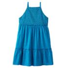 Girls 7-16 My Michelle Tribal Crochet Bodice Dress, Girl's, Size: 12, Turquoise/blue (turq/aqua)