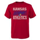 Boys' 4-18 Kansas Jayhawks Light Streaks Tee, Size: 16-18, Dark Red