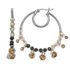 Simply Vera Vera Wang Nickel Free Beaded Double Hoop Earrings, Women's, Med Brown