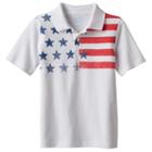 Boys 4-10 Jumping Beans&reg; Stars & Stripes Yoke Pique Polo Shirt, Boy's, Size: 10, White