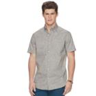 Men's Urban Pipeline&reg; Maxflex Print Button-down Shirt, Size: Xxl, Grey