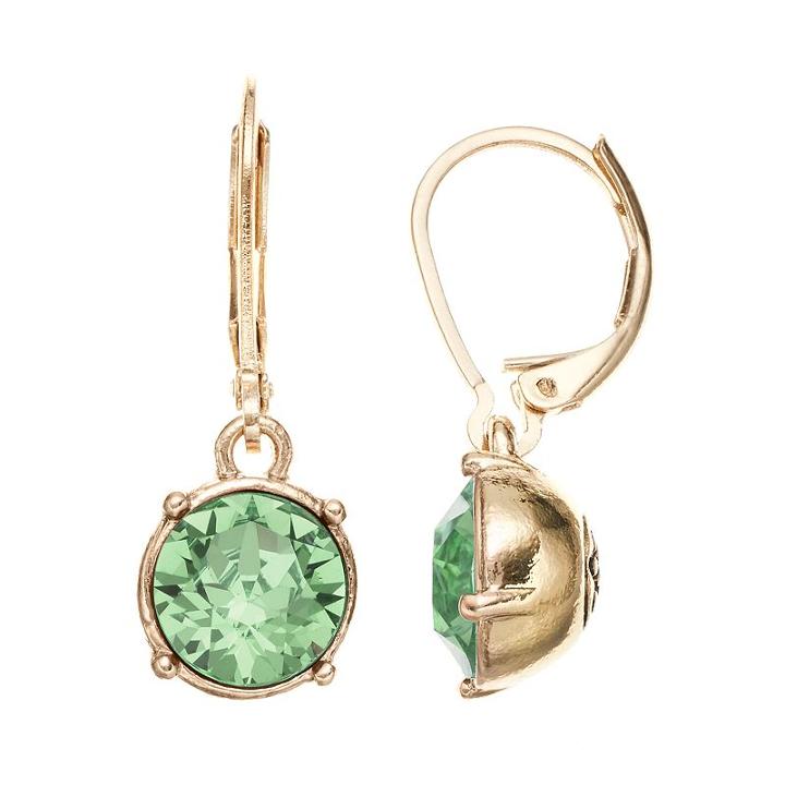 Dana Buchman Circle Drop Earrings, Women's, Green