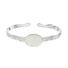 Olive & Ivy Silver Plated Mother-of-pearl Cuff Bracelet, Women's, White