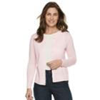 Petite Croft & Barrow&reg; Essential Cardigan Sweater, Women's, Size: S Petite, Brt Pink