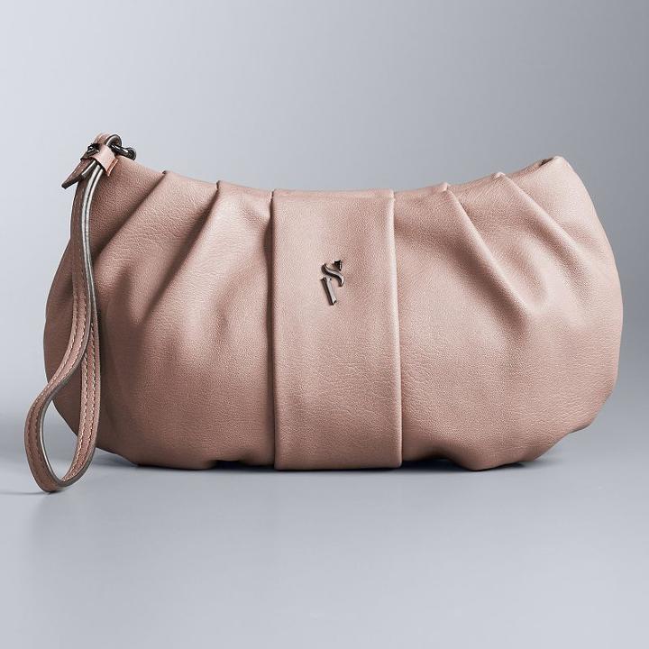 Simply Vera Vera Wang Messina Wristlet, Women's, Med Pink