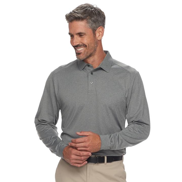 Men's Grand Slam Motionflow 360 Regular-fit Performance Golf Polo, Size: Large, Grey Other