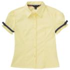 Girls 4-20 French Toast School Uniform Ribbon Bow Shirt, Size: 18, Yellow