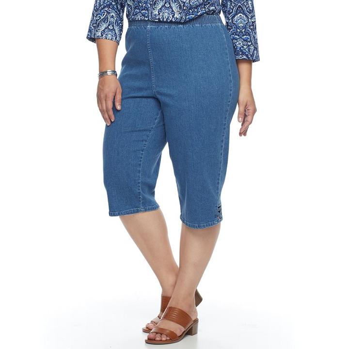 Plus Size Croft & Barrow&reg; Pull-on Capris, Women's, Size: Regular, Blue