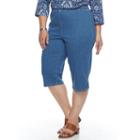 Plus Size Croft & Barrow&reg; Pull-on Capris, Women's, Size: Regular, Blue