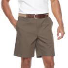 Men's Croft & Barrow&reg; Classic-fit Easy-care Stretch Flex-waist Flat-front Shorts, Size: 42, Dark Brown