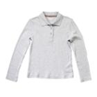Girls 7-20 & Plus Size French Toast School Uniform Long-sleeved Polo Shirt, Girl's, Size: 14 Plus, Light Grey