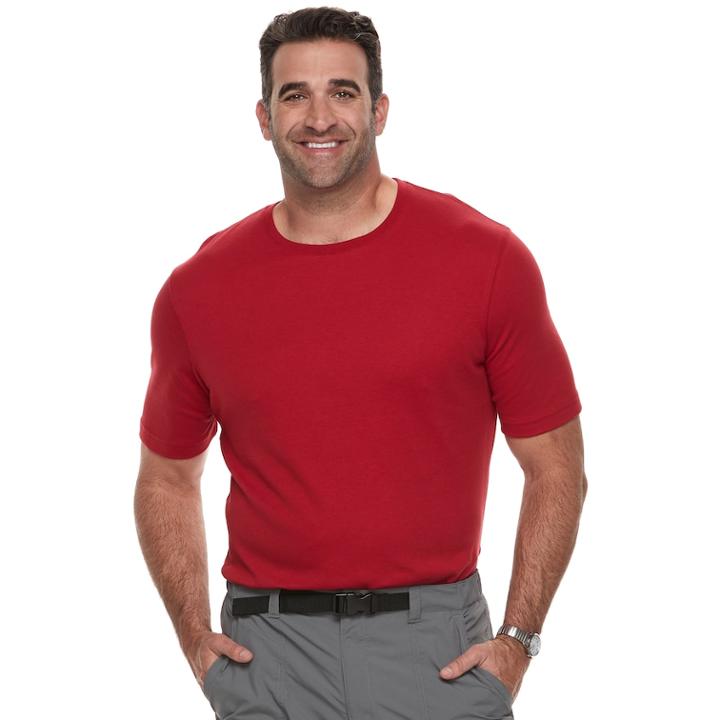 Big & Tall Croft & Barrow&reg; Classic-fit Easy-care Crewneck Tee, Men's, Size: 3xb, Med Red