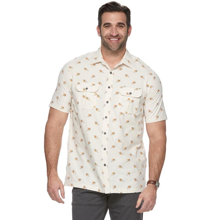 Big & Tall Croft & Barrow&reg; Regular-fit Outdoor Quick-dry Button-down Shirt, Men's, Size: 3xb, Grey