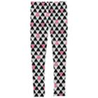 Girls 4-14 Carter's Heart Print Leggings, Size: 6-6x, Pink Black Heart Print