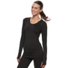 Women's Jockey Performance Long Sleeve Top, Size: Medium, Grey (charcoal)