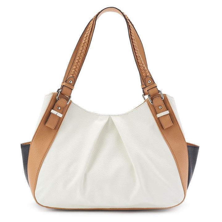 Apt. 9&reg; Brady Pleated Shopper, Women's, White Oth