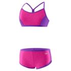 Girls 7-16 Speedo Heather Splice Boyshort Bikini Swimsuit Set, Size: 10, Med Pink