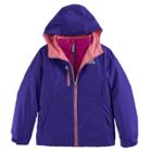 Girls 6-16 Zeroxposur Maddie 3-in-1 All Seasons Systems Jacket, Size: 16, Brt Purple