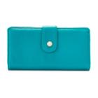Apt. 9&reg; Soho Leather Rfid-blocking Tab Clutch, Women's, Dark Blue