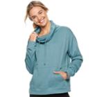 Juniors' So&reg; Fleece Cowlneck Sweatshirt, Teens, Size: Large, Med Blue
