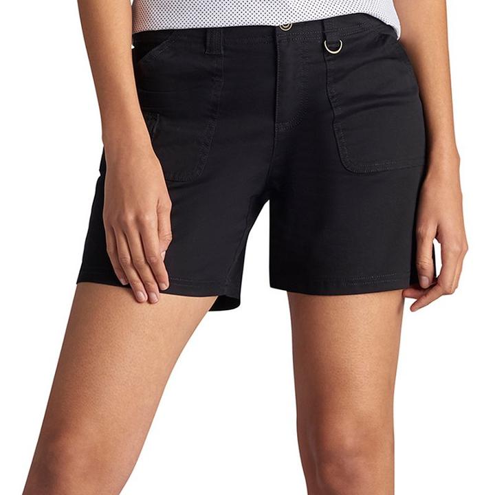 Women's Lee Kaylin Relaxed Fit Shorts, Size: 6 Avg/reg, Black