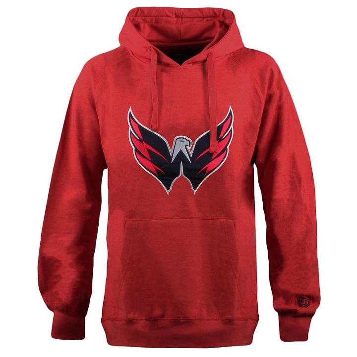 Men's Old Time Hockey Washington Capitals Grover Fleece Hoodie, Size: Medium, Red