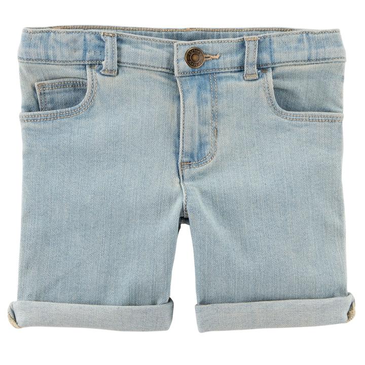 Toddler Girl Carter's Rolled-cuff Midi Denim Shorts, Size: 4t, Blue