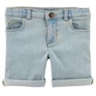 Toddler Girl Carter's Rolled-cuff Midi Denim Shorts, Size: 4t, Blue