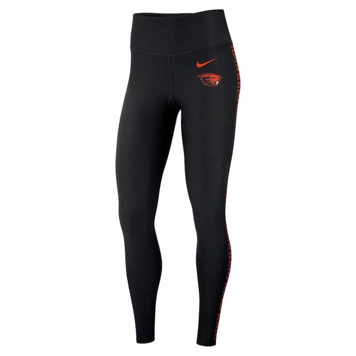 Women's Nike Oregon State Beavers Dri-fit Leggings, Size: Small, Black