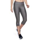 Women's Under Armour Heatgear Capri Leggings, Size: Xl, Grey (charcoal)