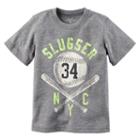 Boys 4-8 Carter's Slugger Nyc Baseball Short Sleeved Graphic Tee, Size: 8, Light Grey