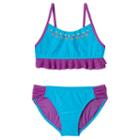 Girls 4-16 So&reg; Embellished Bikini Swimsuit Set, Size: Xxl (16), Turquoise/blue (turq/aqua)