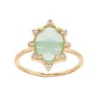 Lc Lauren Conrad Cubic Zirconia & Oval Stone Ring, Women's, Size: 7, Green