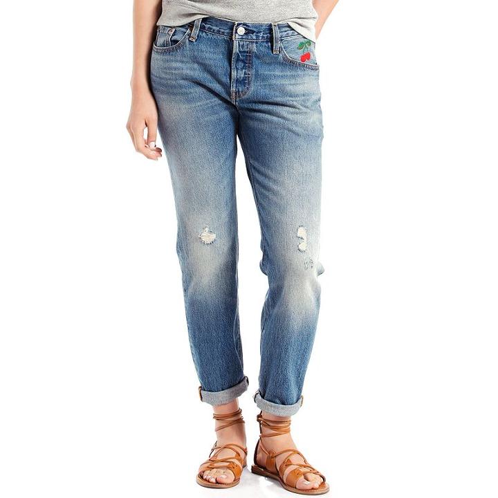 Women's Levi's&reg; 501&reg; Ct Boyfriend Jeans, Size: 00/24 Tall, Med Blue