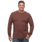 Big & Tall Sonoma Goods For Life&trade; Performance Thermal Henley, Men's, Size: Xl Tall, Dark Green