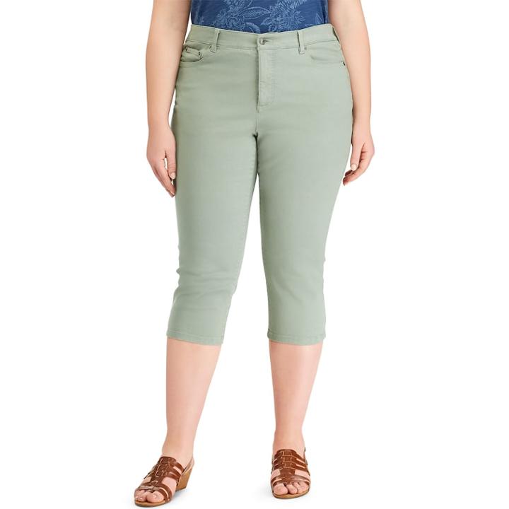 Plus Size Chaps Skinny Capris, Women's, Size: 18 W, Green