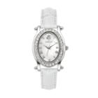 Croton Women's Birthstone Leather Watch, White