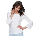 Women's Elle&trade; Textured Top, Size: Xxl, White