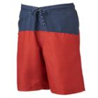 Men's Sonoma Goods For Life&trade; Colorblock Swim Trunks, Size: Medium, Red