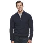 Big & Tall Croft & Barrow&reg; True Comfort Classic-fit Stretch Quarter-zip Sweater, Men's, Size: 4xb, Dark Blue