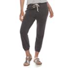 Juniors' So&reg; Cropped Jogger Sweatpants, Teens, Size: Xl, Black